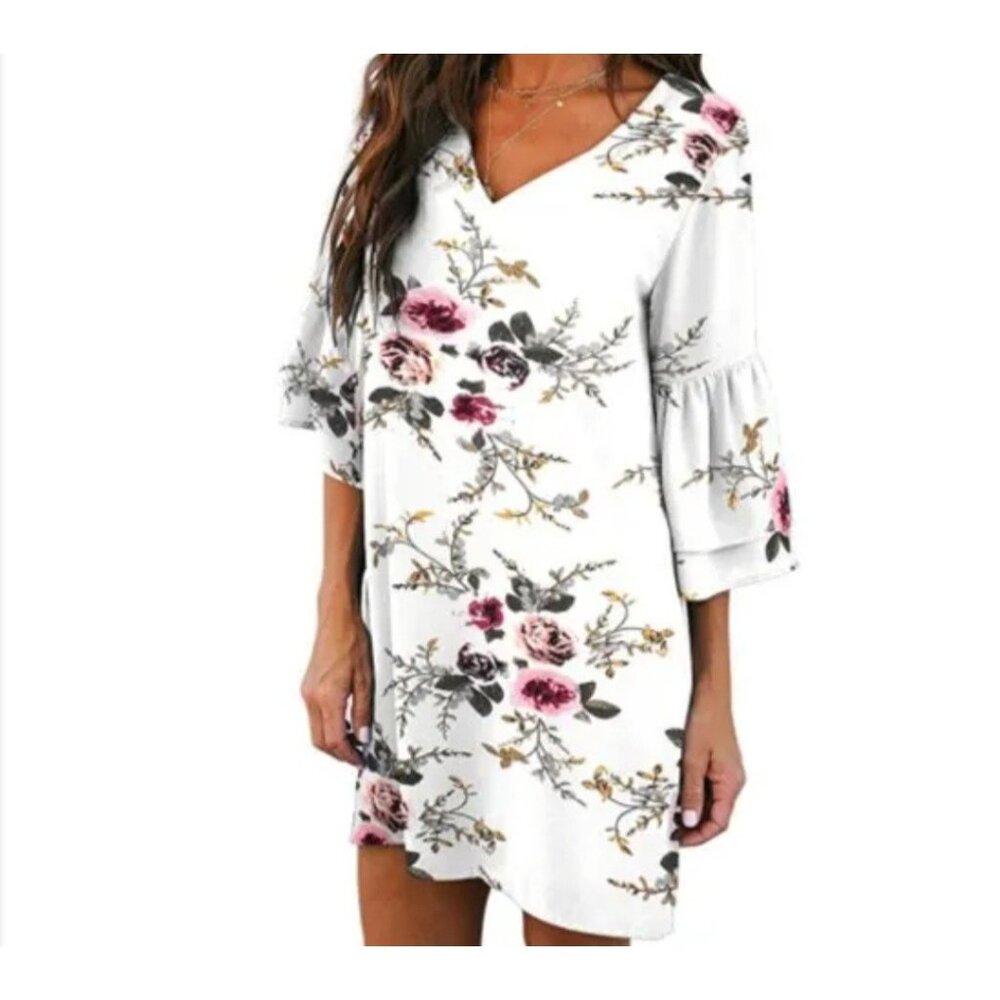 2 for $30 Belongsci Floral Dress Women's Small Ruffled Sleeves‎ Cottagecore
